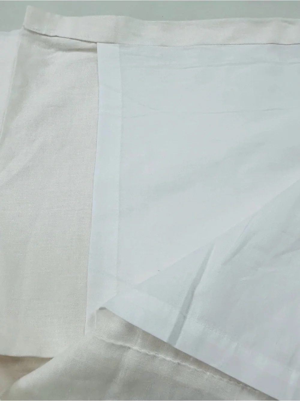 NWT QUINCE Set Of 2 48x96 European Linen Curtains Cream 8693